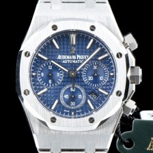 SA급 오데마피게 남성용 신상 업데이트! 로얄오크 오프쇼어 25860ST.OO.1110ST.03 크로노그래프 블루 와플 다이얼 브레이슬릿 오토매틱 무브먼트 AUD0210 xx