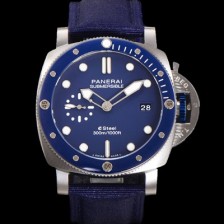 SA급 파네라이 남성용 서브머시블 블루 프로폰도 PAM01289 오토매틱 Cal P. 900 타입 44mm 블루 다이얼 pan5213 xx