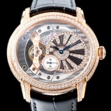 SA급 오데마피게 남성용 밀레어리 럭셔리 베젤 투라인 77247OR.ZZ.A812CR.01 18K 로즈골드 다이아몬드 셋팅&골드 스켈레톤 다이얼 오토매틱 무브먼트 AUD0110 xx