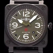 SA급 벨엔로스 남성용 에비에이션 밀리터리 타입 지아이조 오토메틱 그린다이얼 BEL4210 xx