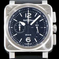 SA급 벨엔로즈 남성용 인스트루먼트 BR 03-94 STEEL 크로노그래프-스틸42mm 블랙 다이얼 오토매틱 무브먼트 BEL4250 xx