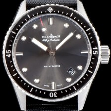 SA급 블랑팡 남성용 피프티 패덤스 5000-1110-B52A 바티스카프 칼리버1315 다이버 워치 티타늄 베젤 그레이 다이얼 오토매틱 무브먼트 BLA4230 xx