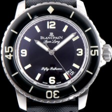 SA급 블랑팡 남성용 피프티 패덤스 5015C-1130-52B 아쿠아렁 다이버 워치 블랙 다이얼 스위스 ETA 2836-2오토매틱 무브먼트 BLA4200 xx