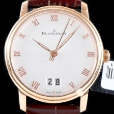 SA급 블랑팡 남성용 빌레레 6669-3642-55B 그랑데 라지 데이트 울트라 슬림 40MM UP!! 고급스러운 18K로즈골드 케이스 화이트 다이얼 Cal.6950 오토매틱 무브먼트 BLA4203 xx