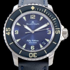 SA급 블랑팡 남성용 피프티 패덤스 5015-12B40-O52A 아이코닉 다이버 워치 블루 다이얼 스위스 ETA 2836-2오토매틱 무브먼트 BLA4211 xx