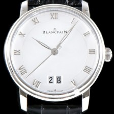 SA급 블랑팡 남성용 빌레레 6669-1127-55B 그랑데 라지 데이트 울트라 슬림 40MM UP!! 화이트 다이얼 Cal.6950 오토매틱 무브먼트 BLA4200 xx