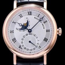 SA급 브레게 남성용 클레식 워치 18k 로즈골드 케이스 문페이즈 화이트 텍스쳐 다이얼 오토매틱 무브먼트 BRG4210 xx