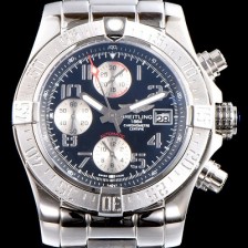 SA급 브라이틀링 남성용 슈퍼 어벤져II A1338111|BC33|170A 크로노그래프 블랙 다이얼 브레이슬릿 오토매틱 무브먼트 BRE0250 xx