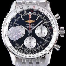 SA급 브라이틀링 남성용 네이비타이머 크로노그래프 블랙 다이얼 오토매틱 무브먼트 BRE0211 xx