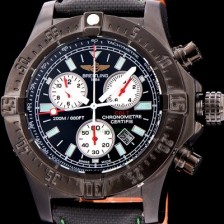 SA급 브라이틀링 남성용 원드라이더 44mm 크로노그라프 쿼츠 블랙다이얼 BRE0442 xx