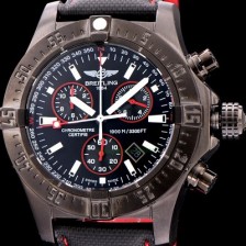 SA급 브라이틀링 남성용 원드라이더 44mm 크로노그라프 쿼츠 블랙다이얼 BRE0440 xx