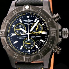 SA급 브라이틀링 남성용 원드라이더 44mm 크로노그라프 쿼츠 블랙다이얼 BRE0400 xx