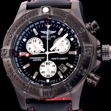 SA급 브라이틀링 남성용 원드라이더 44mm 크로노그라프 쿼츠 블랙다이얼 BRE0401 xx