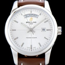 SA급 브라이틀링 남성용 뉴 라인 트랜스오션V7 데이데이트모델!! A4531012|G751|437X|A20BA.1 화이트 실버 다이얼 오토매틱 무브먼트 BRE0200 xx