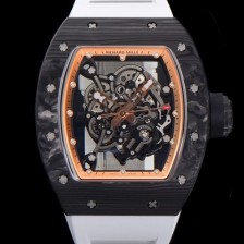 SA급 리차드밀레 남성용 RM055 NTPT 카본케이스 50미리 스켈레톤 다이얼 기계식 수동형 무브먼트 RIC73868 xx