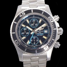 SA급 브라이틀링 남성용 에어로마린 슈퍼오션 어비스 크로노그래프 오토매틱 Eta7750-2 타입 44mm 메탈시계 블랙다이얼 bre4983 xx