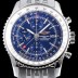 SA급 브라이틀링 남성용 네비타이머 월드 43mm 크로노그래프 네이비 다이얼 오토매틱 무브먼트 BRE0210 xx