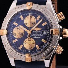 SA급 브라이틀링 남성용 크로노매트 크로노그래프 네이비 다이얼 오토매틱 무브먼트 BRE0200 xx