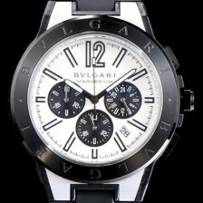 SA급 불가리 남성용 신상품 업데이트!! 디아고노 102305 DG42WSMCVDCH 크로노그래프 마그네슘 PVD 화이트 다이얼 쿼츠 무브먼트 BVL4255 xx