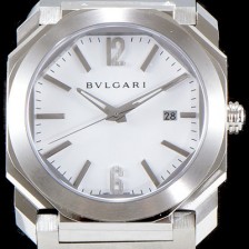 SA급 불가리 남성용 옥토102105 BGO38C3SSD 화이트 다이얼 브레이슬릿 오토매틱 무브먼트 BVL4303 xx