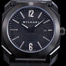 SA급 불가리 남성용 옥토 베스트에디션 올 블랙 마오리 타투 패턴 다이얼 오토매틱 무브먼트 BVL4306 xx