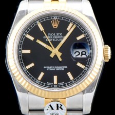 SA급 로렉스 남성용 데이져스트 116231 고급스러운 18K 옐로우골드 투톤콤비 블랙 다이얼 오토매틱 무브먼트 ROL0540 xx
