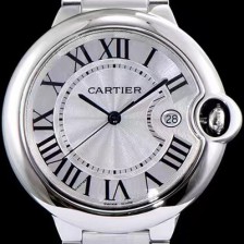 SA급 까르띠에 남성용 발롱블루 드 까르띠에 W69012Z4 42사이즈 화이트 다이얼 쿼츠 무브먼트 CAR0020 xx