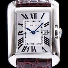 SA급 까르띠에 남성용 탱크 W5310031 워치 화이트 다이얼 스위스 정품 쿼츠 무브먼트 CAR0051 xx