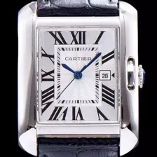 SA급 까르띠에 남성용 탱크 화이트 다이얼 쿼츠 무브먼트 CAR0007 xx