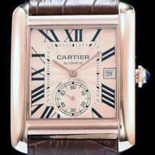 SA급 까르띠에 남성용 탱크 로즈골드 다이얼 오토매틱 무브먼트 CAR0511 xx