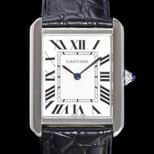 SA급 까르띠에 남성용 신상 탱크 WSTA0028 화이트 다이얼 34.8mm 커플용 악어가죽 쿼츠 무브먼트 CAR0130 xx