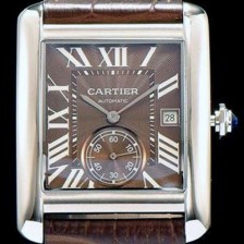 SA급 까르띠에 남성용 탱크 브라운 다이얼 오토매틱 무브먼트 CAR0521 xx