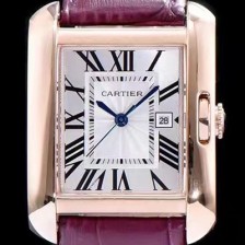 SA급 까르띠에 남성용 탱크 화이트 다이얼 쿼츠 무브먼트 CAR0055 xx