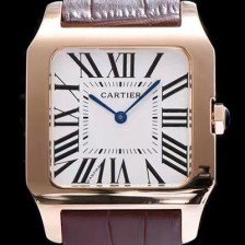 SA급 까르띠에 남성용 산토스 시리즈 화이트 다이얼 쿼츠 무브먼트 CAR0050 xx