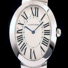 SA급 까르띠에 여성용 베누아 스위스 쿼츠 실버 베젤 화이트 다이얼 CAR0011 xx