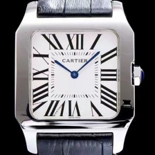 SA급 까르띠에 남성용 산토스 시리즈 블랙 다이얼 쿼츠 무브먼트 CAR0005 xx