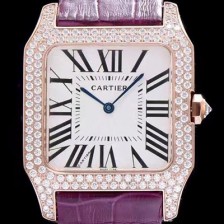 SA급 까르띠에 남성용 산토스 시리즈 화이트 다이얼 쿼츠 무브먼트 CAR0008 xx