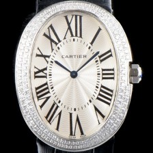 SA급 까르띠에 여성용//커플 베누아 스위스 쿼츠 쥬얼리 베젤 화이트 다이얼 CAR0340 xx