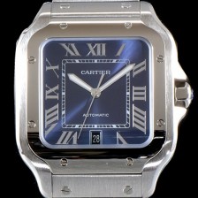 SA급 까르띠에 남성용 산토스 드 까르띠에 워치!! WSSA0013 라지모델 세컨드 크림빛 신형 블루 다이얼 오토매틱 무브먼트 CAR4424 xx