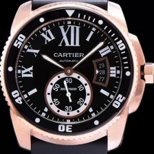 SA급 까르띠에 남성용 칼리브 드 까르띠에 다이버 블랙 다이얼 오토매틱 무브먼트 CAR0143 xx