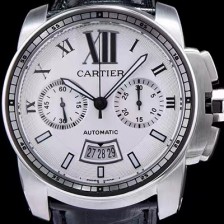 SA급 까르띠에 남성용 칼리브더 까르띠에 화이트 다이얼 오토매틱 무브먼트 CAR0017 xx