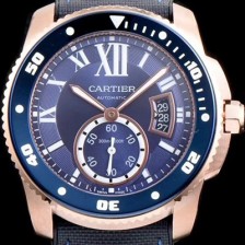 SA급 까르띠에 남성용 칼리브 드 까르띠에 WGCA0009 로즈골드&블루세라믹 베젤 블루 다이얼 ETA 2824-2 오토매틱 무브먼트 CAR0130 xx