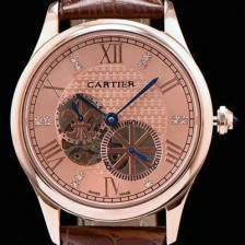 SA급 까르띠에 남성용 로통드 드 까르띠에 오토매틱 42mm 골드다이얼 CAR0041 xx