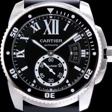 SA급 까르띠에 남성용 칼리브 드 까르띠에 다이버 블랙 다이얼 오토매틱 무브먼트 CAR0121 xx