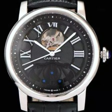 SA급 까르띠에 남성용 로통드 드 까르띠에 오토매틱 시리즈 블랙다이얼 CAR0019 xx