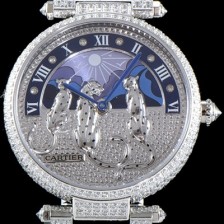 SA급 까르띠에 남성용 레브 드 팬더 워치!! HPI00931 매뉴팩처 다이얼 브릴리언트 컷 다이아몬드 스위스 쿼츠 무브먼 CAR4043 xx