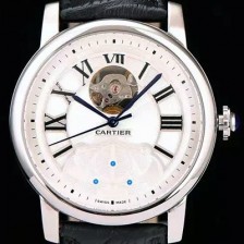 SA급 까르띠에 남성용 로통드 드 까르띠에 오토매틱 시리즈 화이트다이얼 CAR0001 xx