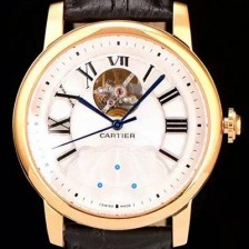 SA급 까르띠에 남성용 로통드 드 까르띠에 오토매틱 시리즈 화이트다이얼 CAR0005 xx