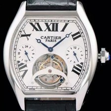 SA급 까르띠에 남성용 로통 드 까르띠에 투어빌론 시리즈 화이트다이얼 CAR0303 xx