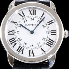SA급 까르띠에 여성용 솔로 드 까르띠에 화이트 다이얼 쿼츠 무브먼트 CAR0513 xx